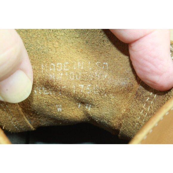 LL Bean Brown Leather Lace Up Round Toe Unlined Ankle Duck Boots Size 7 M - Picture 8 of 10